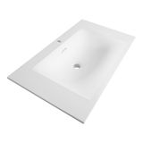 Saniclass Furiosa wastafelblad 81x45.7x1.5cm met 1 kraangat finestone mat wit 2459
