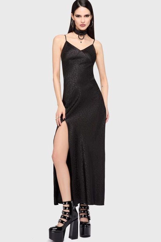 KIHILIST by KILLSTAR KILLSTAR Kihilist Nova Maxi Dress Dames Maxi-jurk - Zwart - M