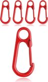 LGT JWLS Lookinggoodtoday Set van 5 Gekleurde Karabijnhaken - Rood