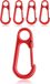 LGT JWLS Lookinggoodtoday Set van 5 Gekleurde Karabijnhaken - Rood