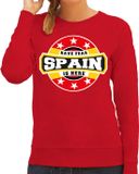Bellatio Decorations Have fear Spain is here sweater met sterren embleem in de kleuren van de Spaanse vlag - rood - dames - Spanje supporter / Spaans elftal fan trui / EK / WK / kleding XXL