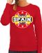 Bellatio Decorations Have fear Spain is here sweater met sterren embleem in de kleuren van de Spaanse vlag - rood - dames - Spanje supporter / Spaans elftal fan trui / EK / WK / kleding XXL