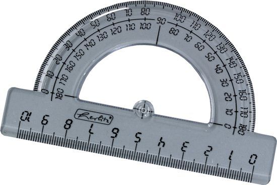 Herlitz - Halfrond gradenboogmeter - 180 graden - Kunststof