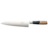 Katana Saya Elements 20 cm Gyuto-mes regenwoudgroen - VG-10 Damascusstaal met hoog koolstofgehalte voor extreme hardheid en scherpte – Handgreep van olijfhout en hars
