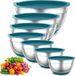 Set de mélange – set de 7 bols en acier inoxydable avec couvercles – empilable et lavable au lave-vaisselle – 7 litres / 12 litres / 15 litres / 25 litres / 28 litres / 35 litres / 65 litres