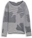 Tom Tailor - Pull en maille en coton - Taille XS - rayure structure ginko bleu marine