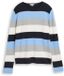 Tom Tailor - Gebreide trui met ronde hals - Maat XXL - fjord blue grey stripe