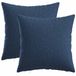 vidaXL - Kussensloop - 2 stuks - HEERLEN - Blauw - 45 x 45 cm - Katoensatijn