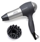 Merkloos Haardroger föhn - Diffuser en mondstuk - 2000 W - 3 temperaturen - Wit - Voor krullen en glans