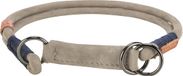 Trixie BE Nordic halsband voor hond half-slip leer grijs 55x1 cm
