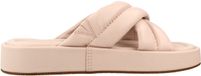 CLARKS Alda Glide Platte Sandalen Vrouwen Roze-Beige Leer Maat 39.5
