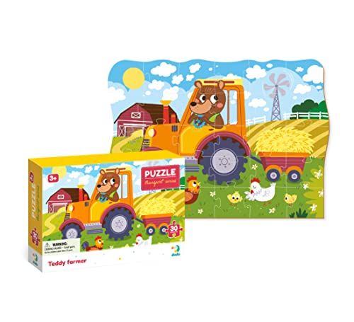 DODO D300371 Educatieve Teddy Farmer Puzzel 30 stuks, verschillende