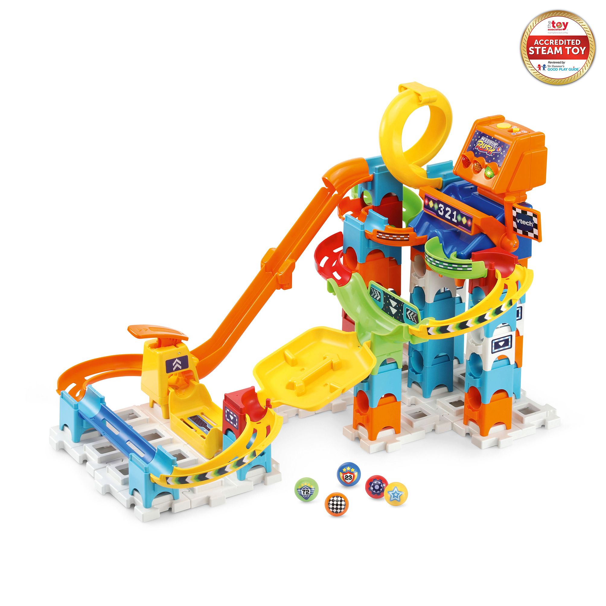 VTech Marble Rush Racing Set Electronic M200E - Knikkerbaan - 73 Onderdelen - Vanaf 4 Jaar
