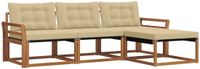 vidaXL - Acacia Hout Loungeset - Natuurlijk en Beige
