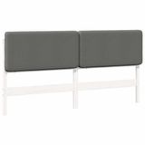 vidaXL - Gestoffeerd hoofdbord - Wit en lichtgrijs - 180 cm