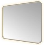 Hotbath &More Mirrors Soft Square LED Badkamerspiegel - Rechthoek - 80 x 100 cm - Geborsteld Gunmetal