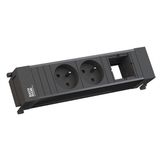 Bachmann POWER FRAME 2xUTE 1xCM Kunststof profiel zwart