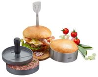 GEFU 89494 Hamburgerpers Zwart, Roestvrijstaal