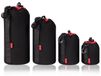 Merkloos Neopreen Lenshoesenset voor Cameralenzen 4 Stuks