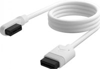 Corsair iCUE LINK Cable - 600 mm - 1 rechte connector + 1 90 graden connector - Wit