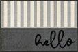w+d Design Hello Stripes 50 x 75 cm, intérieur et extérieur, lavable