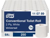 Tork 110789 Traditioneel Toiletpapier T4 Wit 2-laags 64 Rollen