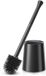 Sans marque Brosse de toilette en silicone - Noir
