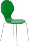 CLP Diego Chaise de salle d'attente - Empilable - Bois/vert