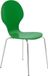 CLP Diego Chaise de salle d'attente - Empilable - Bois/vert