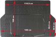 Dino KRAFTPAKET Tapis de coffre, universel, découpable, tapis en caoutchouc, tapis antidérapant, protection universelle de coffre, noir, 140 x 108 cm