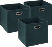 5Five Opbergmand/kastmandje - 3x - Smaragd groen - 31 x 31 x 31 cm