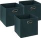 5Five Opbergmand/kastmandje - 3x - Smaragd groen - 31 x 31 x 31 cm