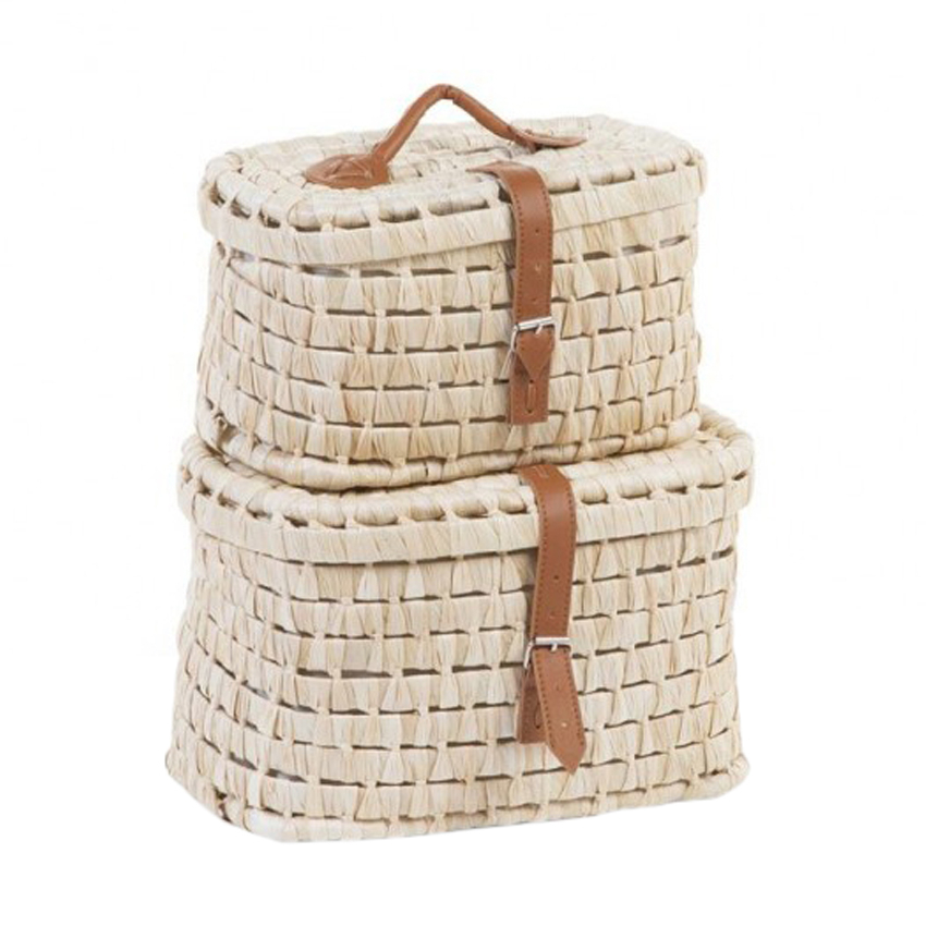 Childhome 2-in-1 Koffertjes Met Riem naturel