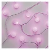 EMOS Led-lichtketting kersenroze voor binnen en buiten, 4 m kerstlichtketting met 40 leds in bolvorm van 2,5 cm, 6 uur timer, stroomvoorziening en transformator