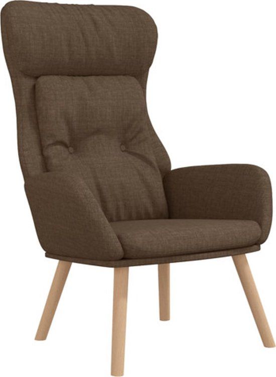 vidaXL Relaxstoel stof bruin
