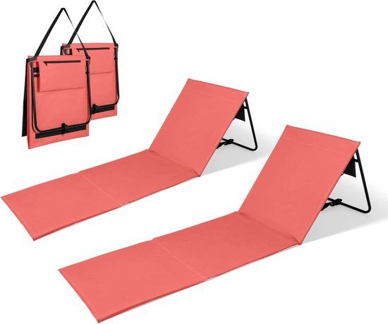 Intimo Strandmat - 2 Stuks - Oranje - 100x51x41cm