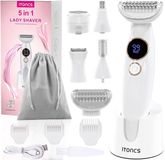 Sans marque Rasoir électrique - Rasoir pour femmes - Soins du corps - Fonction 5-en-1 - Étanche IPX7 - Blanc