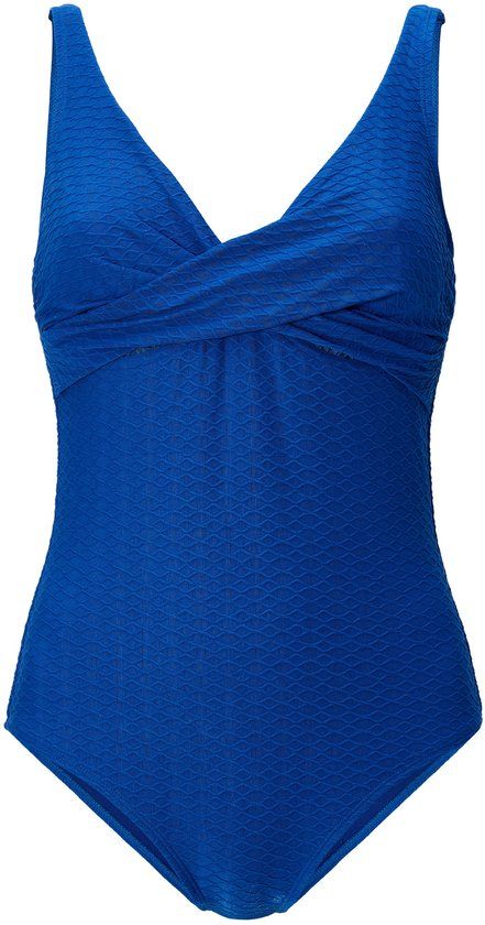 LingaDore Badpak Blauw Effen Mouwloos V-hals 70E