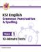 KS1 Coordination Group Publications Ltd (Cgp) New KS1 English 10-Minute Tests: Grammar, Punctuation & Spelling - Year 1