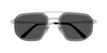 Cartier Santos De Cartier Ct0462s Lunettes de soleil homme argent pilote gris 60mm