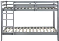 Vente-unique Stapelbed hout grijs 90 x 190 cm