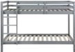 Vente-unique Stapelbed hout grijs 90 x 190 cm