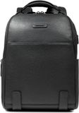 Piquadro Modus Special Dagrugzak Leer 37 cm Laptop compartiment Zwart