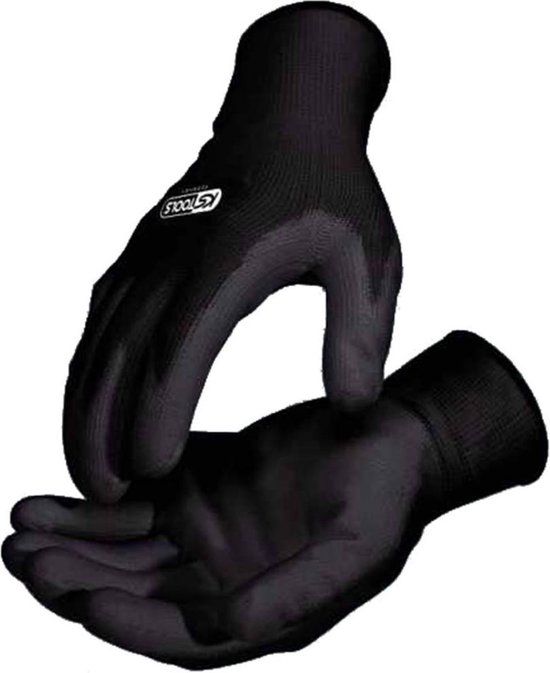 KS Tools Werkhandschoenen 12 paar maat L zwart 310.0470