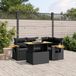 Maison Exclusive - Ensemble de meubles de jardin 5 pièces avec canapé et coussins, noir, en polyrotin