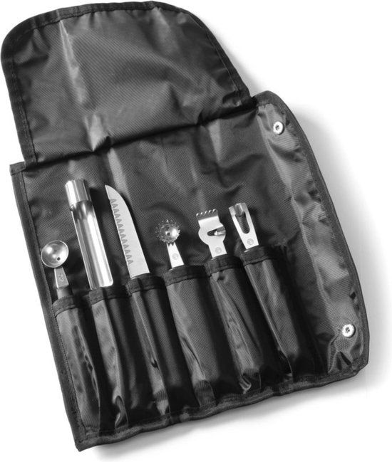 Hendi Decoratie Messenset Professional - 6 Delig - Decoratiemessen met Opbergtas