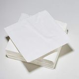 Le Napage 50 katoenen papieren servetten 25 x 25 cm, 3-laags, wit FSC