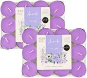 Acorde Bougies chauffe-plat - Parfum lavande - 48x - Violet - Bougies chauffe-plat/Parfumé - 4 heures de combustion