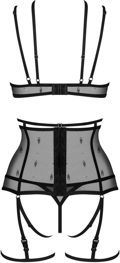 Obsessive Freedom Anniverse Vierdelige Set Zwart XXL/3XL