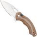 Kizer Roach XL V4477BDA1, Satin 14C28N, couteau pliant Norplex UltreX Micarta, design Matt Degnan